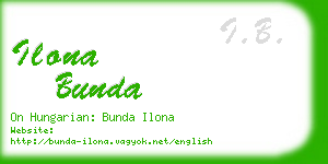 ilona bunda business card